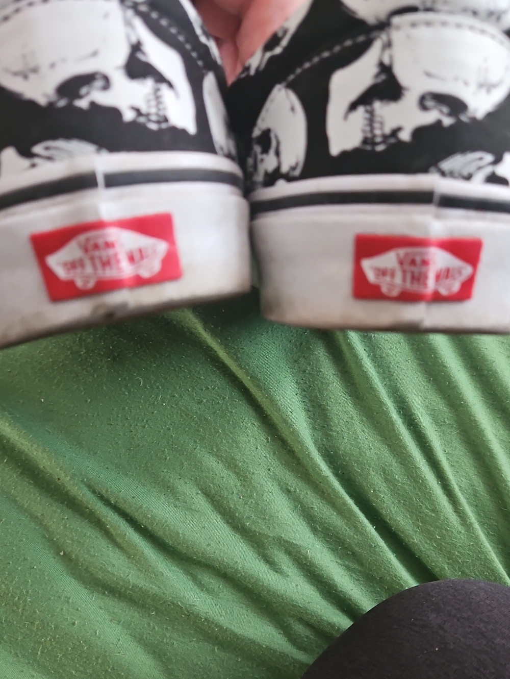 Black & White Skull Slip-On Sneakers - Picture 4 of 6